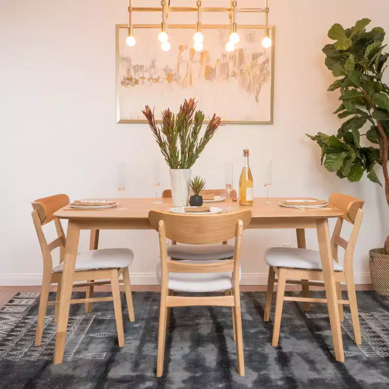 Ensemble de salle à manger 5 pièces 60" Idalia style moderne du milieu du siècle - Christopher Knight Home