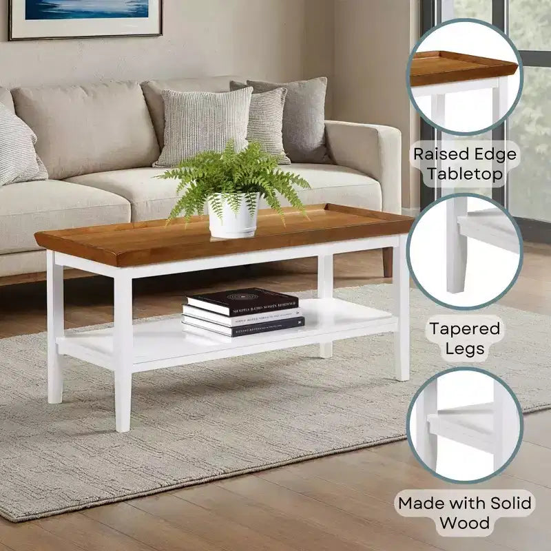 Breighton Home Shadowbrook Table basse avec étagère