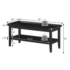 Breighton Home Shadowbrook Table basse avec étagère