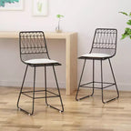 Lot de 2 tabourets de bar modernes en fer à hauteur de comptoir Walcott - Christopher Knight Home