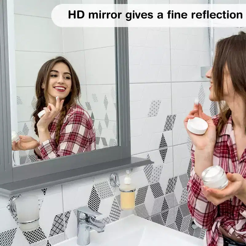 Miroir mural de salle de bain avec étagère Miroir de courtoisie et de maquillage polyvalent
