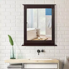 Miroir mural de salle de bain avec étagère Miroir de courtoisie et de maquillage polyvalent