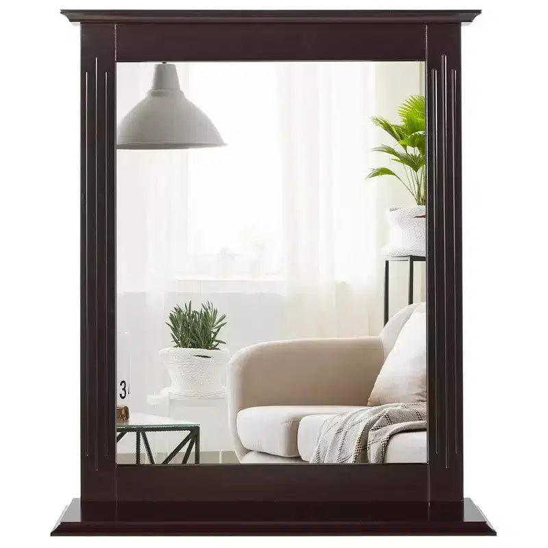 Miroir mural de salle de bain avec étagère Miroir de courtoisie et de maquillage polyvalent