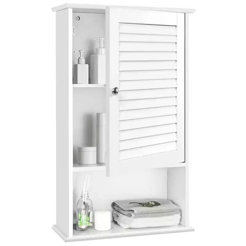 Costway Wall Cabinet Hanging Bathroom Storage Cabinet 27.5'' Height Adjustable