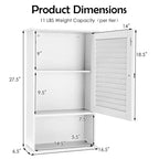 Armoire Murale de Rangement pour Salle de Bain 70 cm de Hauteur Réglable