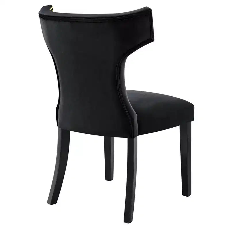 Chaises de salle à manger en velours performance