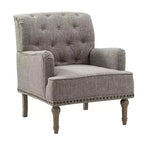Naida Armchair with Carved Legs| ART OF LIVING DESIGNS-GREY