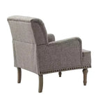 Fauteuil aux pieds sculptés - Gris