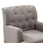 Fauteuil aux pieds sculptés - Gris