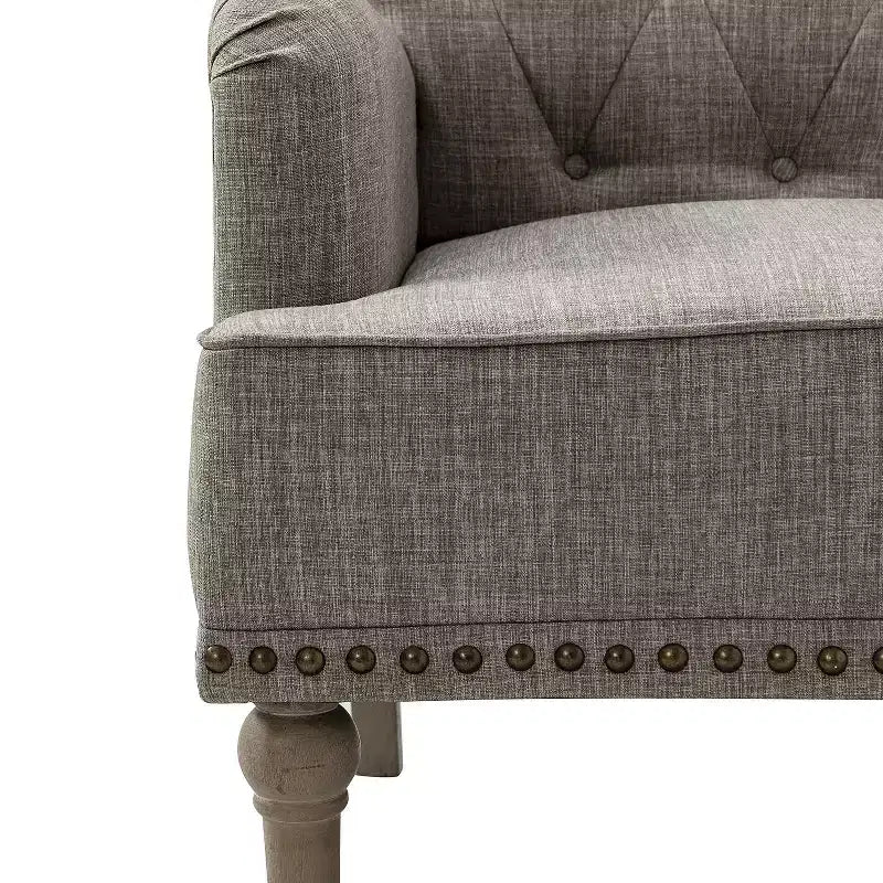 Fauteuil aux pieds sculptés - Gris