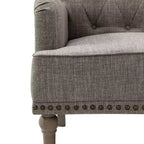 Fauteuil aux pieds sculptés - Gris