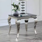 Table d'appoint à plateau en verre Glam
