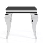 Table d'appoint à plateau en verre Glam