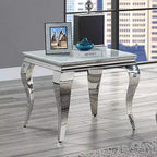 Table d'appoint à plateau en verre Glam