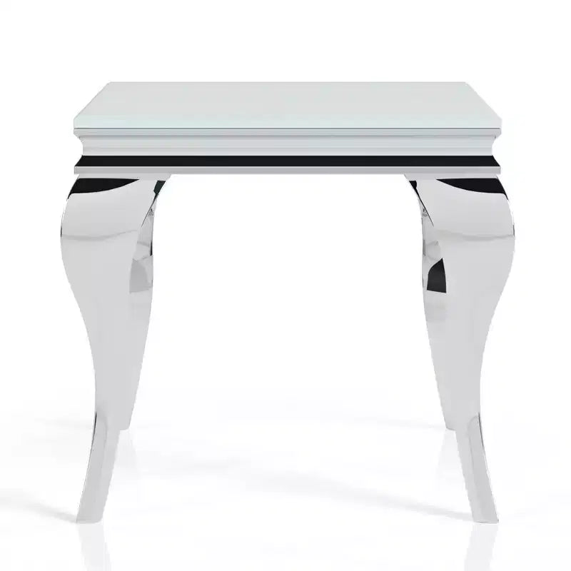 Table d'appoint à plateau en verre Glam