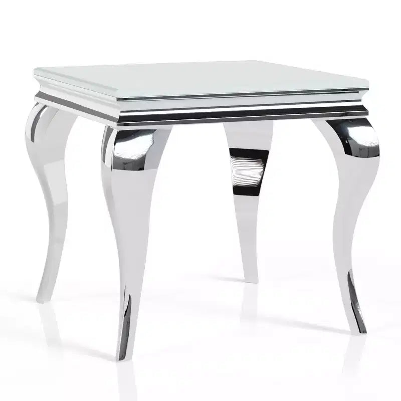Table d'appoint à plateau en verre Glam