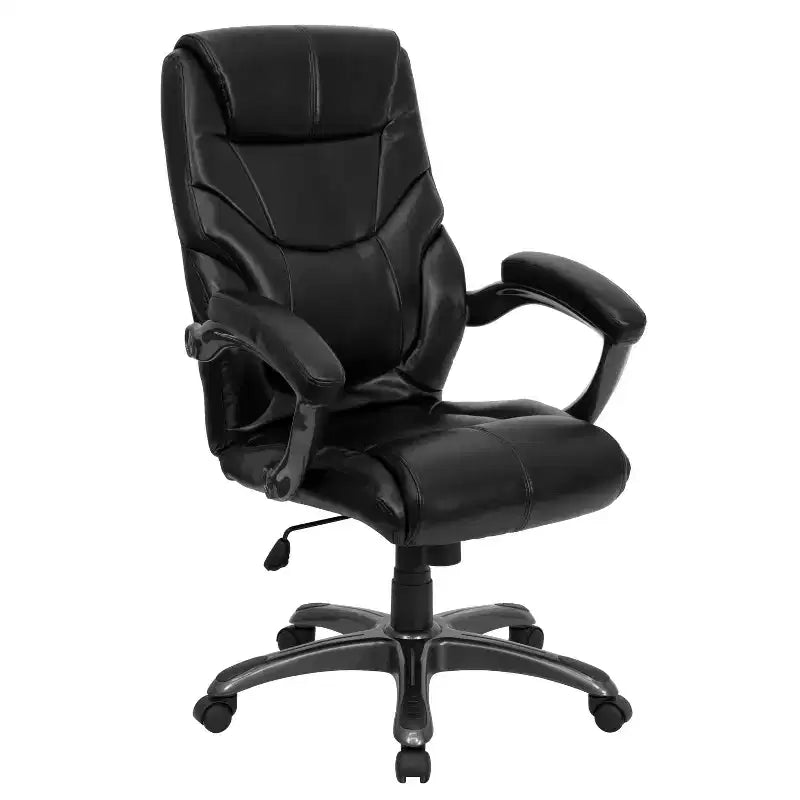 Emma and Oliver High Back LeatherSoft Executive Ergonomic Office Chair-Arms
