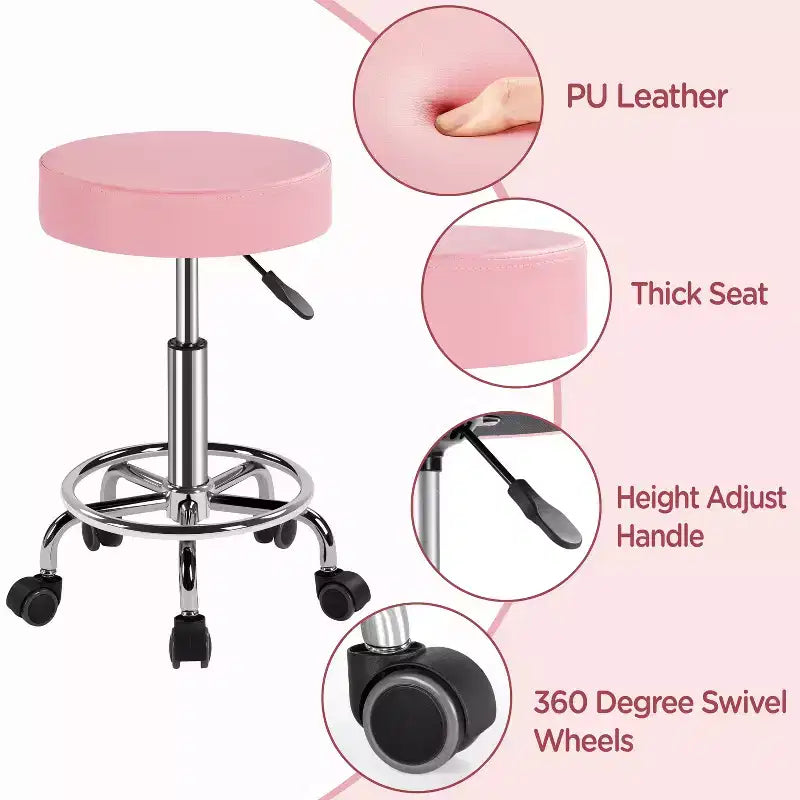 Tabourets pivotants réglables à roulettes pour usage médical/tatouage/dentaire/esthétique/massage/spa/dessin technique