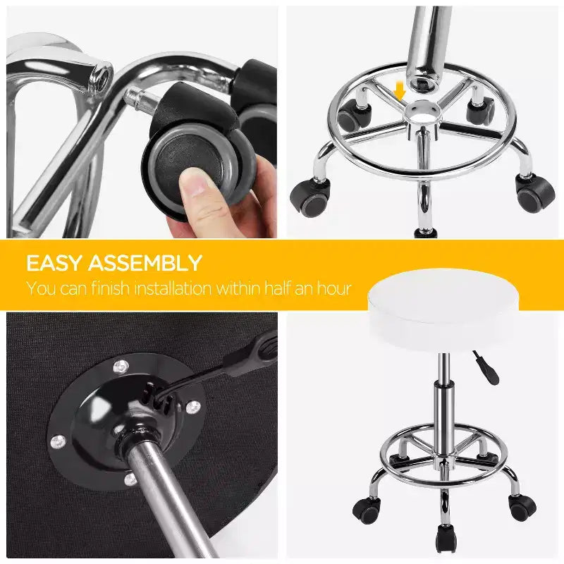 Tabourets pivotants réglables à roulettes pour usage médical/tatouage/dentaire/esthétique/massage/spa/dessin technique