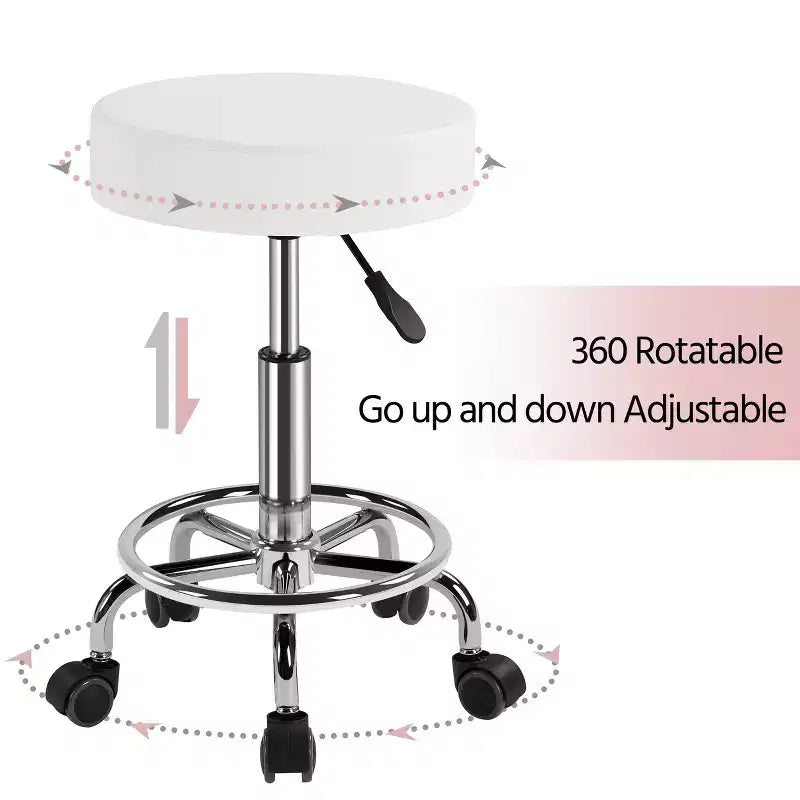 Tabourets pivotants réglables à roulettes pour usage médical/tatouage/dentaire/esthétique/massage/spa/dessin technique