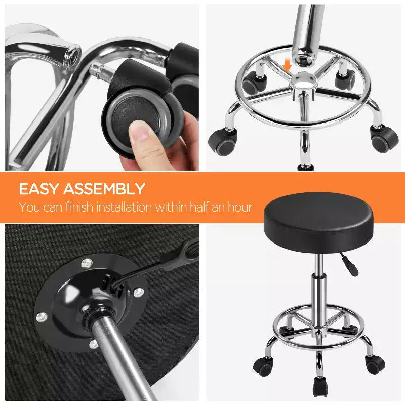 Tabourets pivotants réglables à roulettes pour usage médical/tatouage/dentaire/esthétique/massage/spa/dessin technique