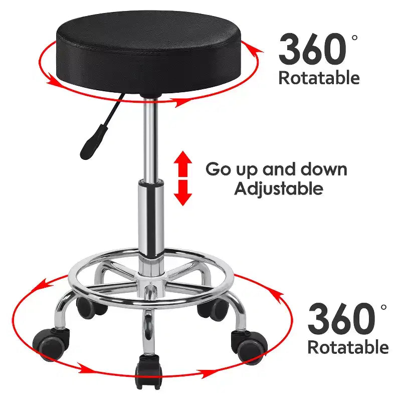 Tabourets pivotants réglables à roulettes pour usage médical/tatouage/dentaire/esthétique/massage/spa/dessin technique